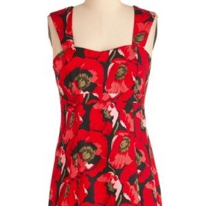 ModCloth Red Floral Sundress